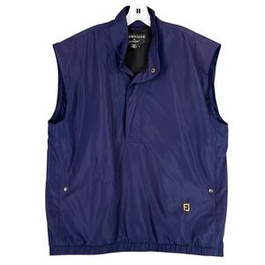FootJoy DryJoys Vest Mens L Navy Golf Windproof Water Resistant Modern Classic